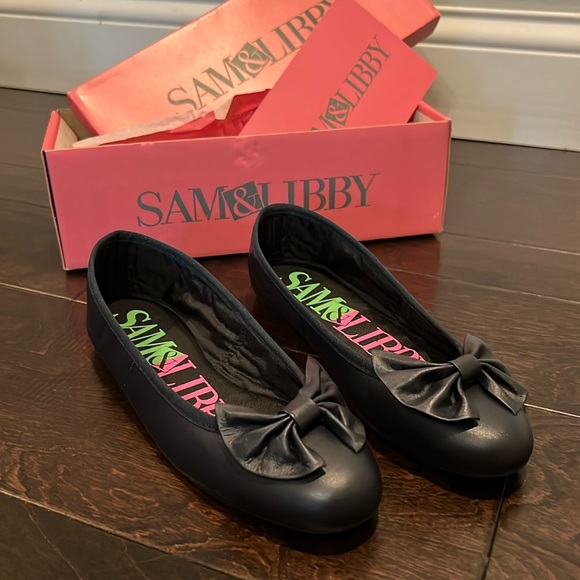 Sam & Libby vintage black leather ballet NIB RARE - Picture 1 of 9